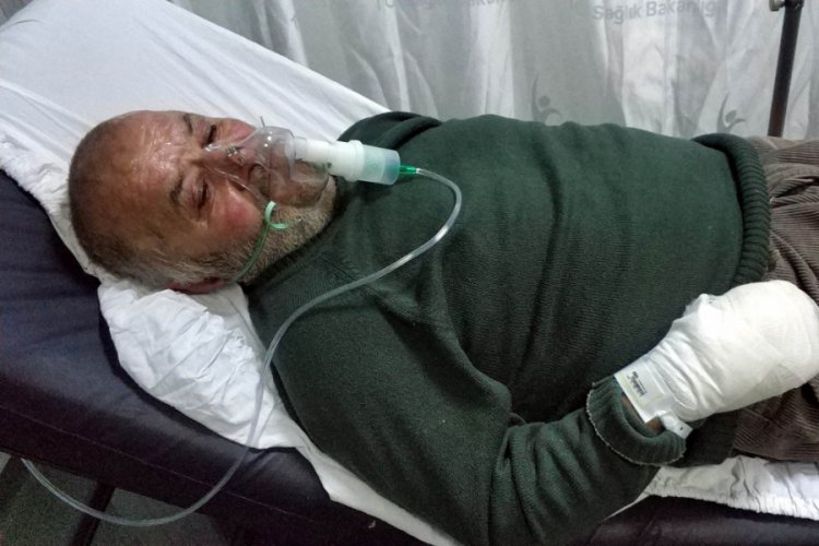 Hayvanları kurtarmak isterken hastanelik oldu