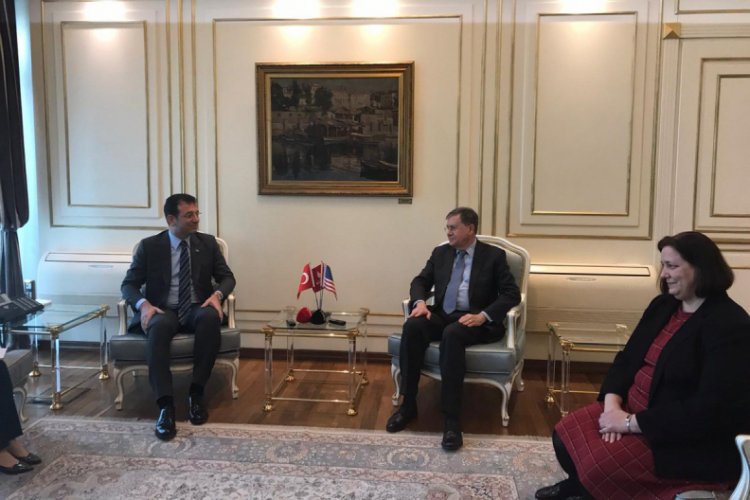 ABD B&uuml;y&uuml;kel&ccedil;isi Ekrem İmamoğlu'nu ziyaret etti