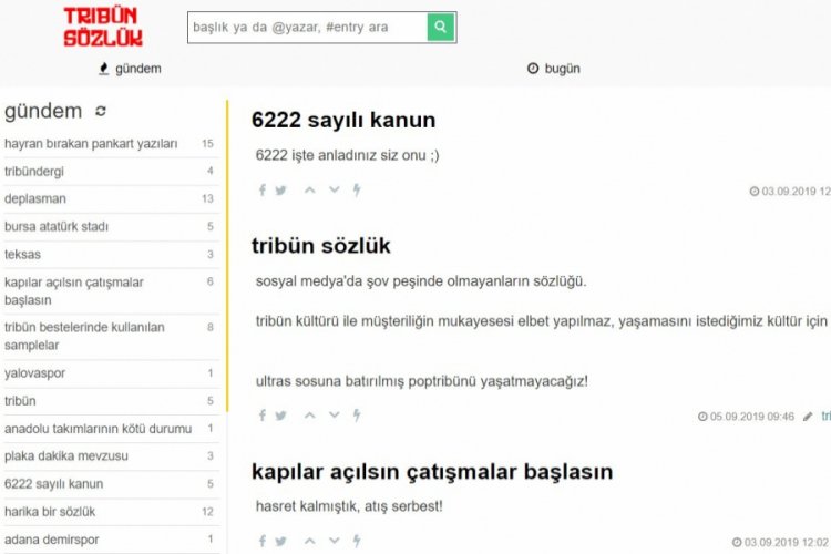 Bursa'da taraftarlara özel sözlük