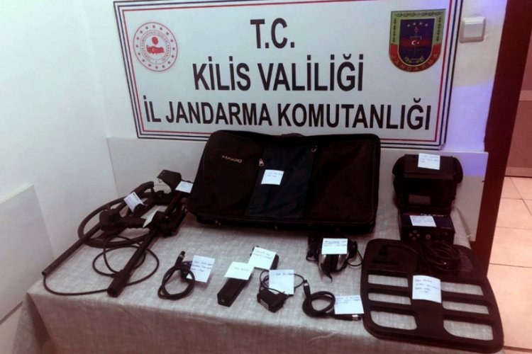 Kilis'te kaçak kazıya 5 gözaltı