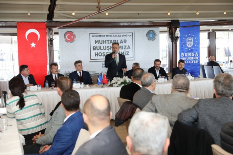 Bursa Büyükşehir Belediye Başkanı Aktaş, muhtarlarla bir araya geldi