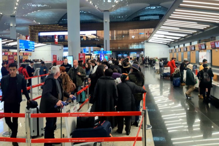 İstanbul Havalimanı'nda 'yarıyıl tatili' yoğunluğu
