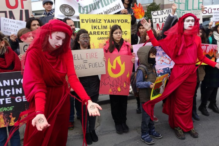 İstanbul'da Avustralya'daki yangınlara ilişkin eylem