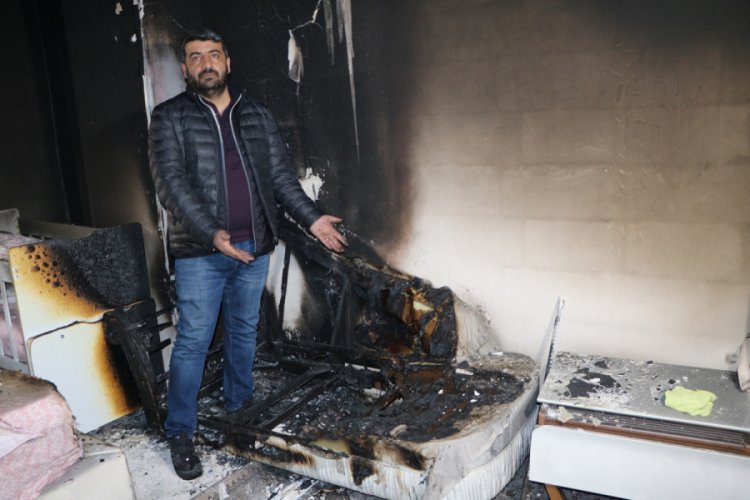 4 katlı apartmanın en &uuml;st katındaki dairede yangın