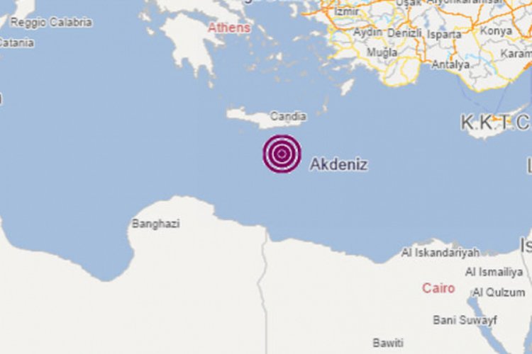Akdeniz'de 3.6 b&uuml;y&uuml;kl&uuml;ğ&uuml;nde deprem