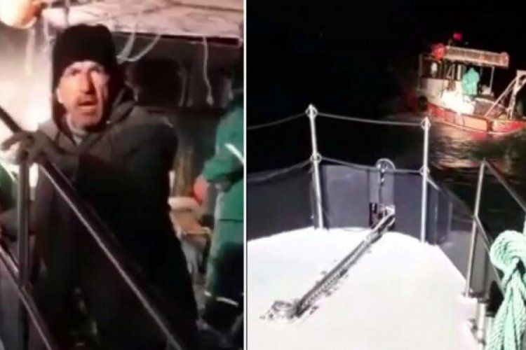 Yasak avlanan balık&ccedil;ıların teknesi kovalamacayla durduruldu