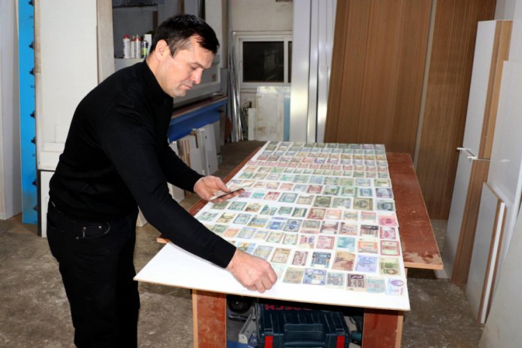 Dedesinden kalan para koleksiyonunu g&ouml;z&uuml; gibi koruyor