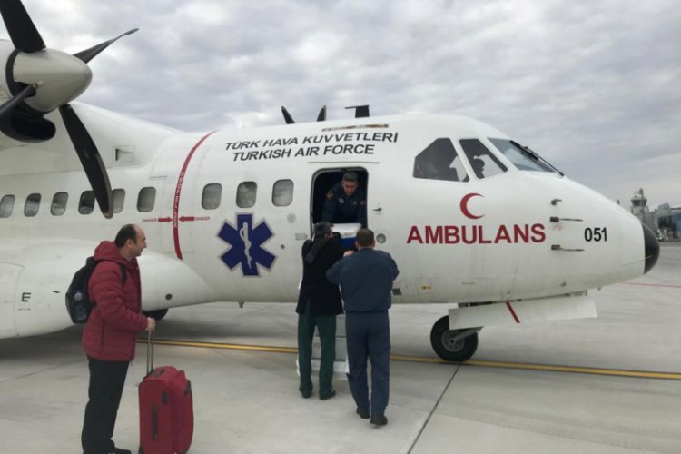 THK ambulans uçağı organ nakli için havalandı