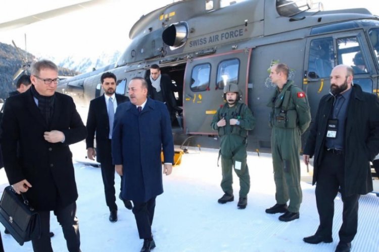 Çavuşoğlu ve  Pekcan Davos'a gitti