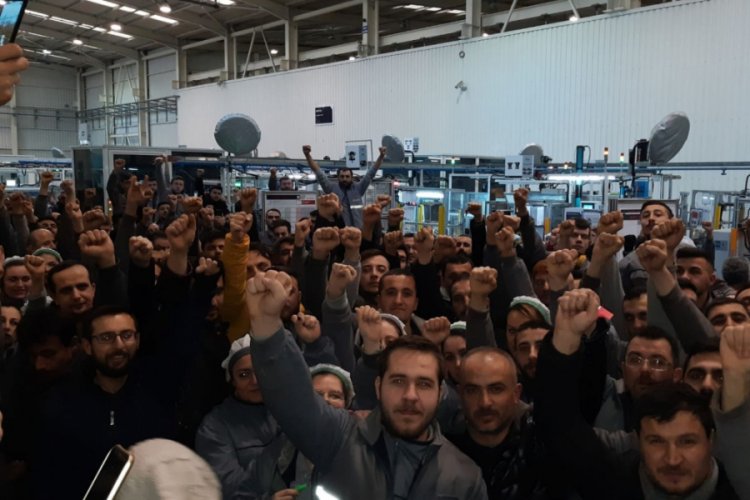 BBP'den Bursa'da eylemdeki iş&ccedil;ilere destek