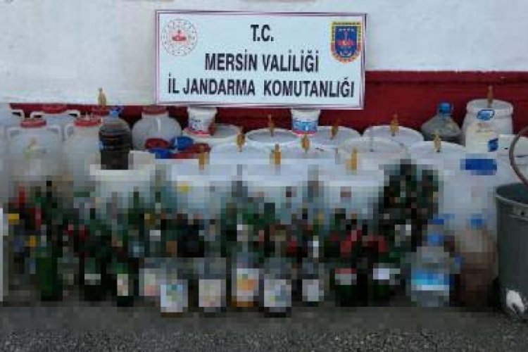 Mersin'de 465 litre sahte i&ccedil;ki ele ge&ccedil;irildi
