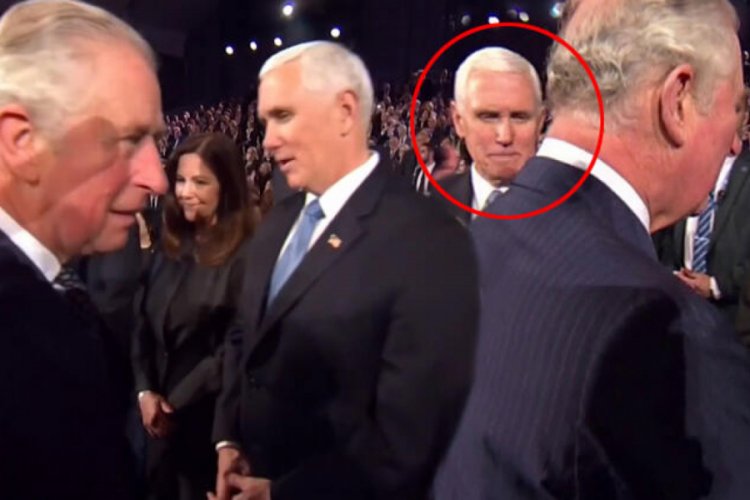 Prens Charles, Mike Pence'in elini sıkmadı