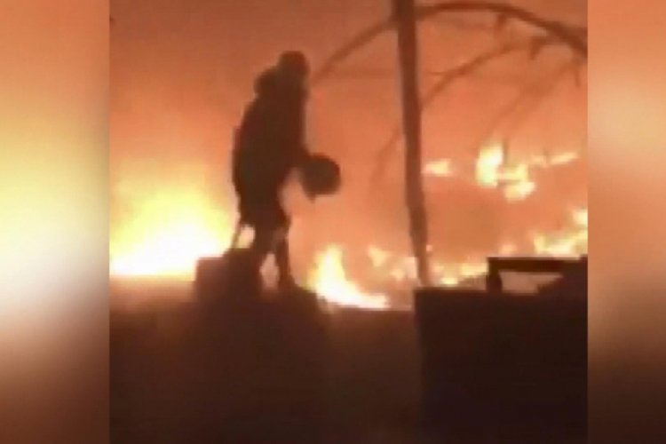 Irak'ta eylemcilere ait &ccedil;adırlar kundaklandı