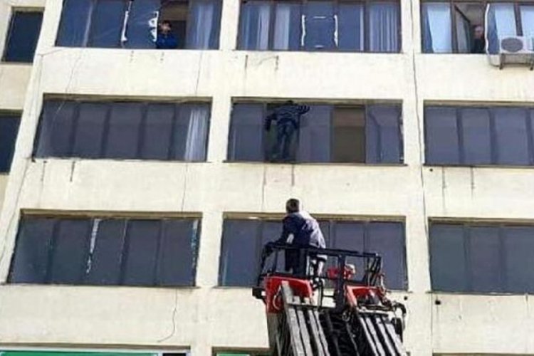 6'ncı katta intihara kalkıştı