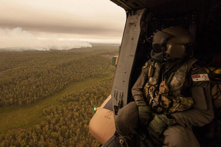Helikopterin ışığı yangın &ccedil;ıkardı