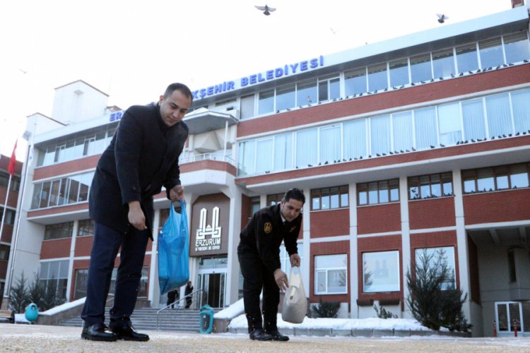 G&uuml;vercinler i&ccedil;in yem bıraktılar