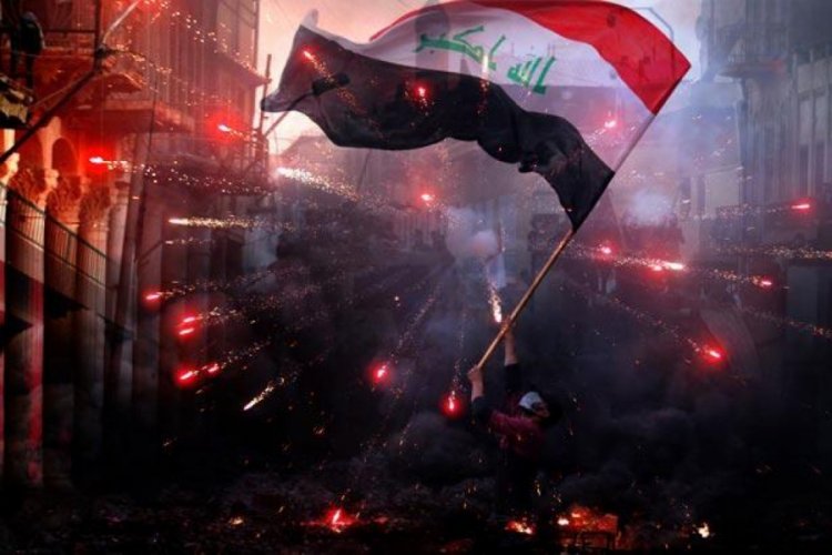 Necef kentindeki g&ouml;sterilere Sadr yanlıları m&uuml;dahale etti