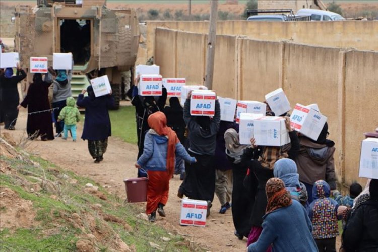 Rasulayn ve Tel Abyad'a insani yardımlar devam ediyor