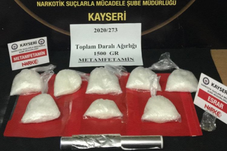1,5 kilo metamfetaminle yakalanan 3 kişi tutuklandı