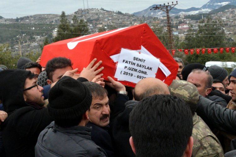 Şehit Uzman Onbaşı Fatih Saylak, son yolculuğuna uğurlandı