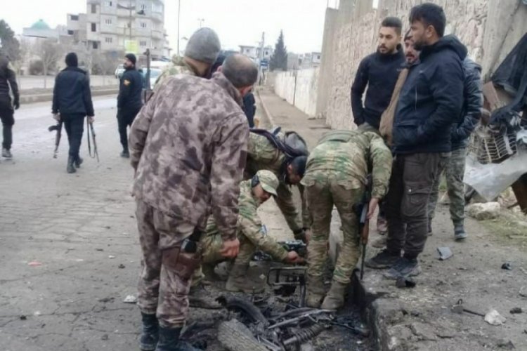 El Bab'da bomba y&uuml;kl&uuml; motosiklet patladı