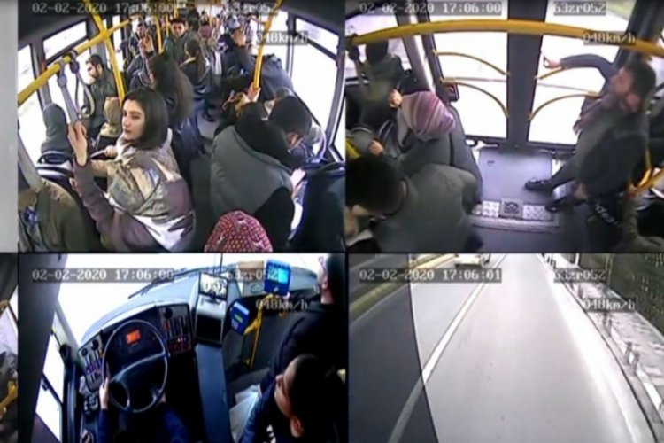 Halk otob&uuml;s&uuml;nde fenalaşan yolcuyu hastaneye yetiştirdi
