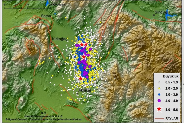 Manisa'da 28 g&uuml;nde 3 bin 774 deprem kaydedildi
