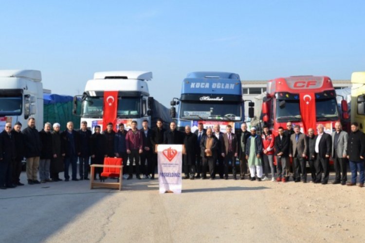 Balıkesir'den yardım tırları yola &ccedil;ıktı