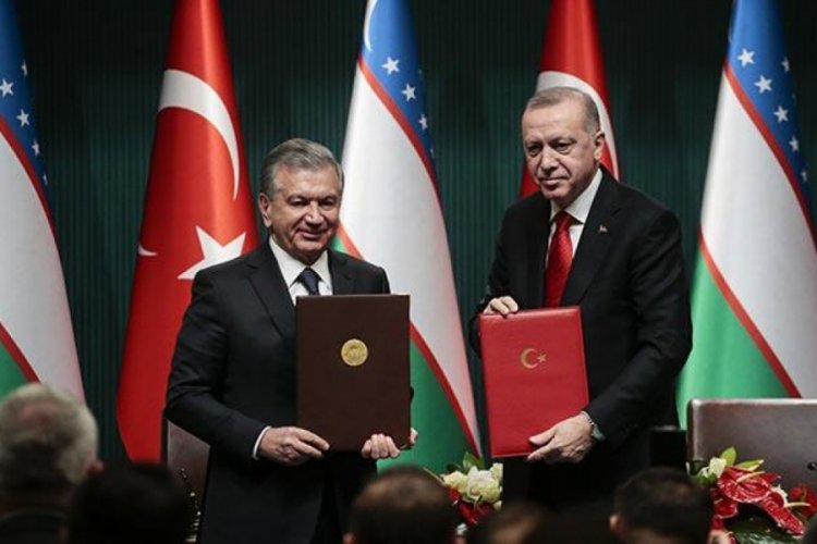 Cumhurbaşkanı Erdoğan ve Mirziyoyev'den ortak basın toplantısı