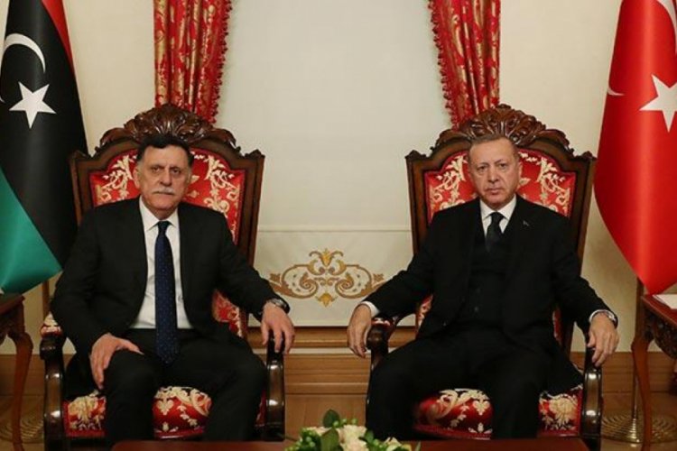 Cumhurbaşkanı Erdoğan, UMH Başkanı Sarraj'ı kabul etti
