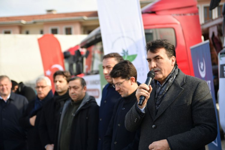 Bursa Osmangazi'den İdlib'e yardım TIR'ı