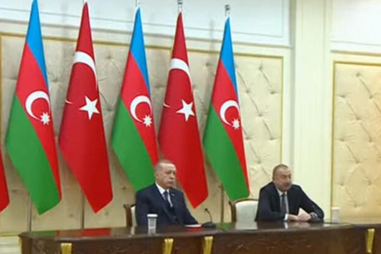 Cumhurbaşkanı Erdoğan ve Aliyev'den ortak basın toplantısı