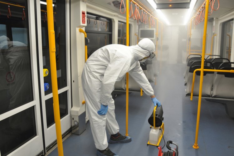 Bursa'da toplu taşıma ara&ccedil;ları nanoteknoloji ile dezenfekte ediliyor