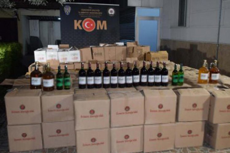 4 bin 616 şişe sahte i&ccedil;ki ele ge&ccedil;irildi
