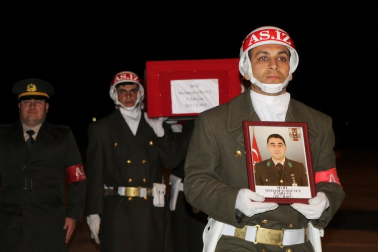 Şehit Astsubayın naaşı Bing&ouml;l'e getirildi
