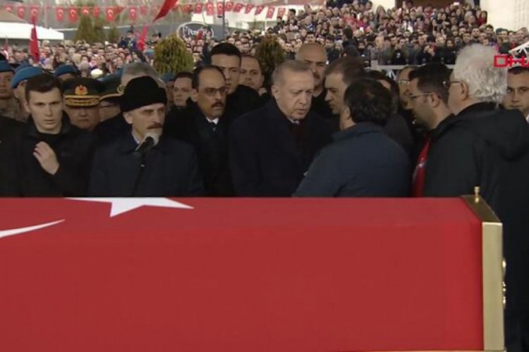Cumhurbaşkanı Erdoğan şehit cenazesine katıldı
