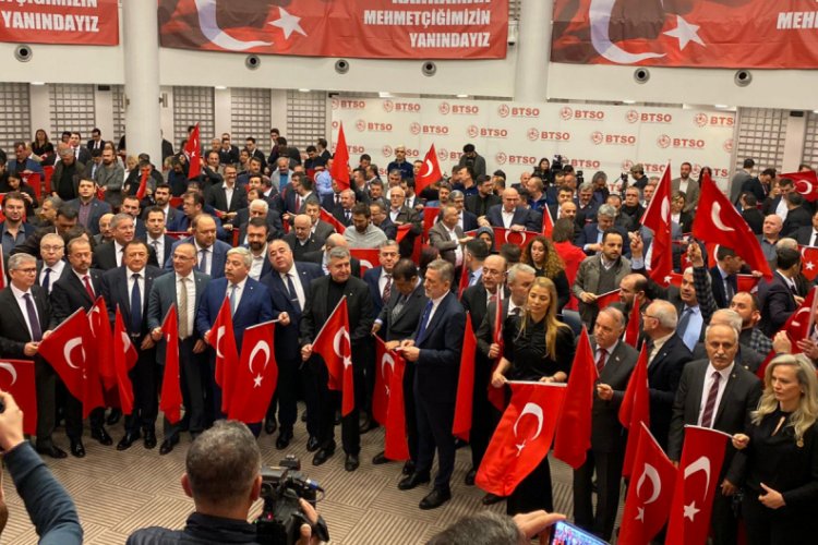 Bursa iş d&uuml;nyası tek y&uuml;rek oldu: Bahar Kalkanı operasyonuna tam destek!