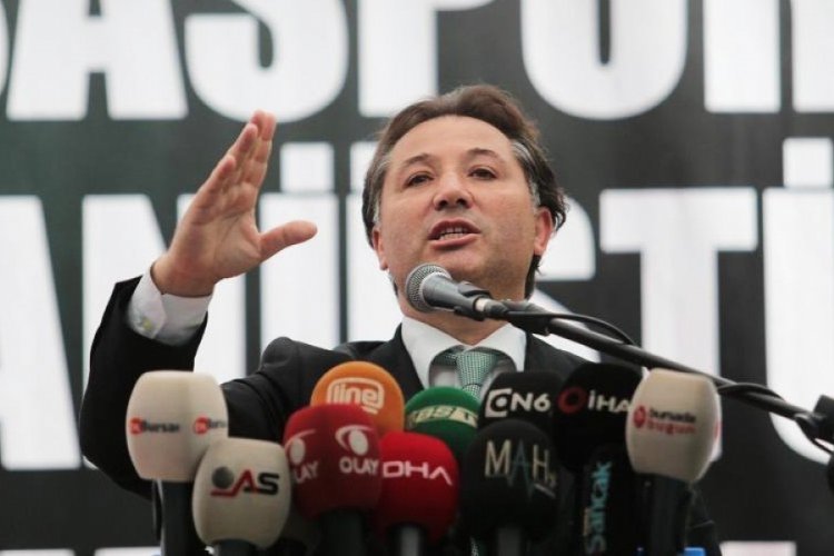 Bursaspor Başkanı Mestan'dan g&uuml;ndeme dair a&ccedil;ıklama