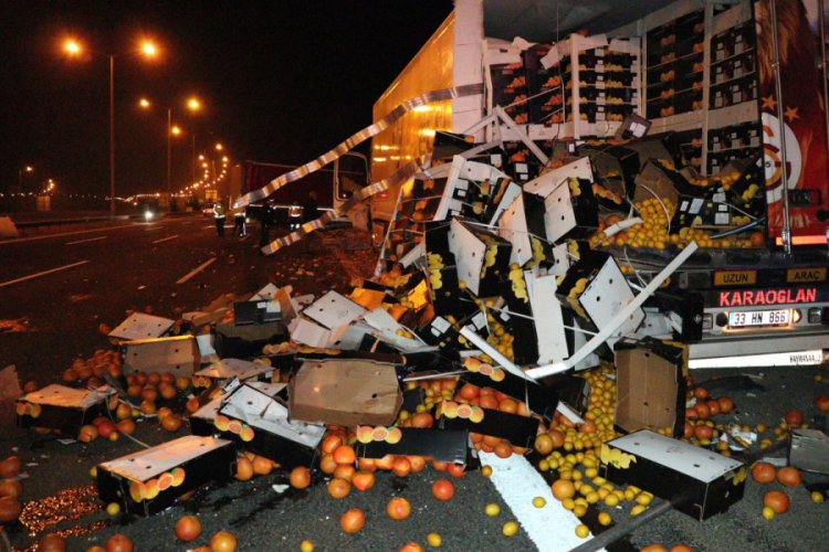 Lastik değiştirirken TIR &ccedil;arptı: 2 &ouml;l&uuml;, 1 yaralı