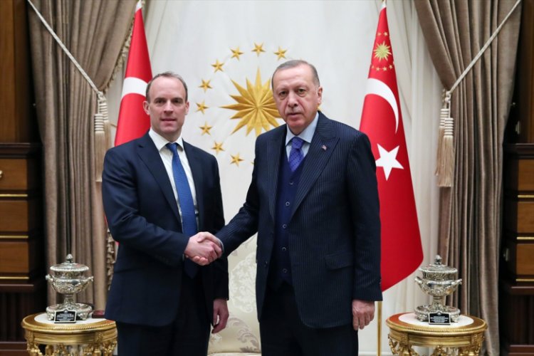 Cumhurbaşkanı Erdoğan, Raab'ı kabul etti