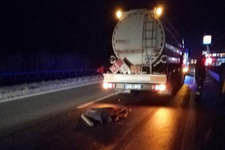 Tankerin &ccedil;arptığı yaya &ouml;ld&uuml;