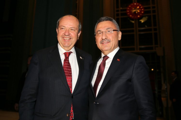 Cumhurbaşkanı Yardımcısı Oktay, KKTC Başbakanı Ersin Tatar'ı kabul etti