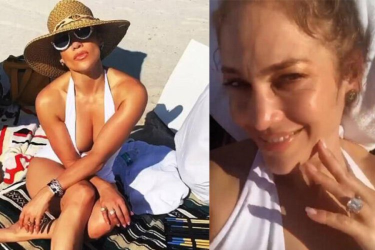 Jennifer Lopez g&uuml;neşin keyfini &ccedil;ıkardı