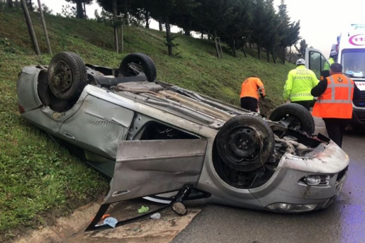 TEM otoyolunda tırla otomobil kavga etti
