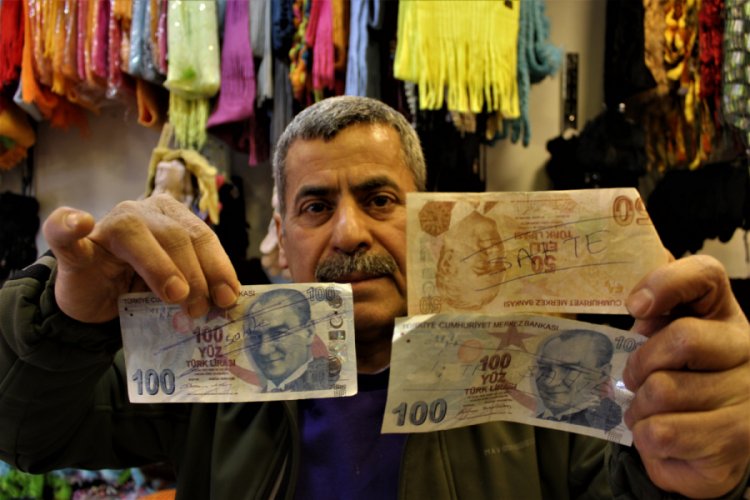 Bursa'da esnaf sahte paralardan koleksiyon yaptı