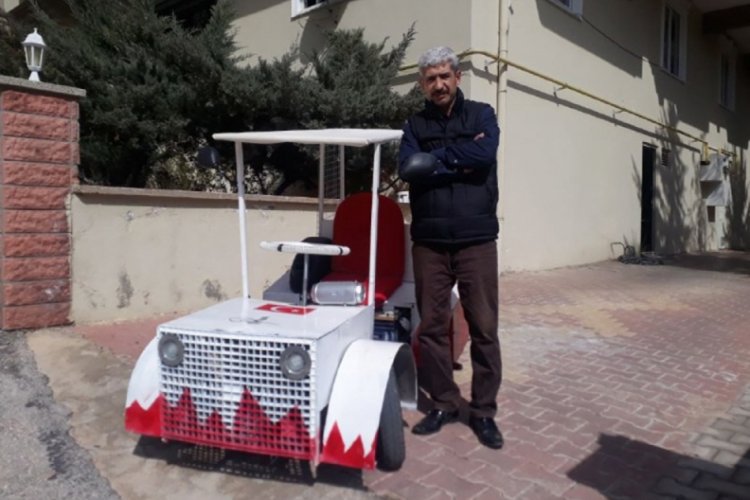 Elektronik atıklardan elektrikli ara&ccedil; yaptı