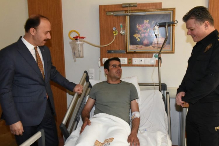 Vali Erin, yaralı bek&ccedil;ileri ziyaret etti