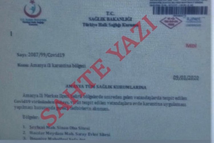 Yalan korona vir&uuml;s&uuml; paylaşımına su&ccedil; duyurusu