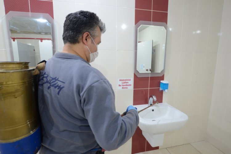 Bursa Uluslararası Tekstil ve Ticaret Merkezi'ndeki cami dezenfekte edildi