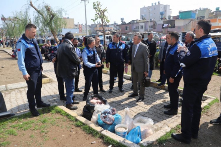 Mersin'de 91 kilo bozuk et ele ge&ccedil;irildi